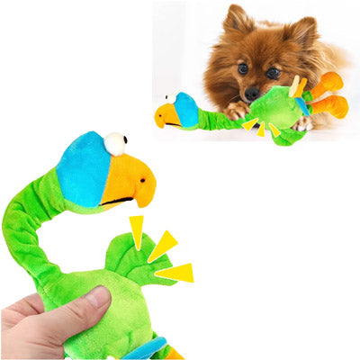 Super Soft Parrot Medium Squeaky Dog Toy