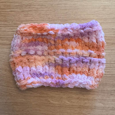 Soft Pink & Peach Chenille Knit Snood for Chihuahua or Small Dog Three Sizes
