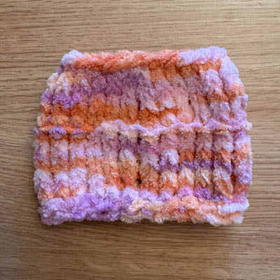 Soft Pink & Peach Chenille Knit Snood for Chihuahua or Small Dog Three Sizes