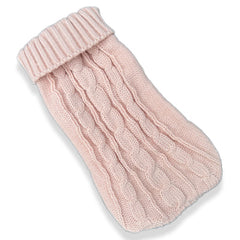 Small Dog Soft Cable Jumper Champagne Pink 6 Sizes