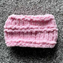 Soft Pink Chenille Knit Snood for Chihuahua or Small Dog Four Sizes small