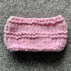 Soft Pink Chenille Knit Snood for Chihuahua or Small Dog Four Sizes extra large