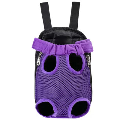 Front Facing Small Dog Puppy Carrier Legs Out Purple