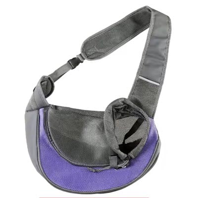 Small Dog Carrier Messenger Style Purple Pink & Grey
