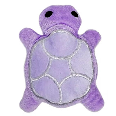 Turtle Small Dog Plush Toy with Squeaker Purple