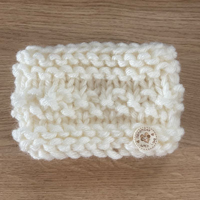 Winter White Chunky Hand Knit Snood for Chihuahua or Small Dog SALE