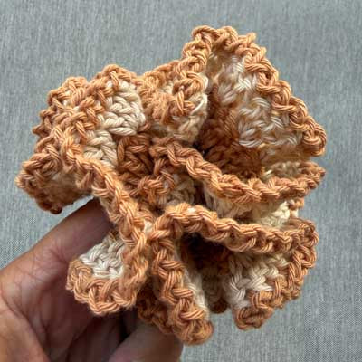 Crochet Collective Salted Caramel Handmade Scrunchie