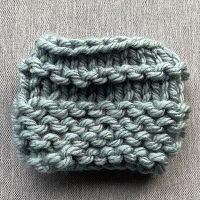 Sea Green Chunky Handy Knit Snood for Chihuahua or Small Dog