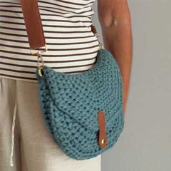 Crochet Collective Sea Mist Handmade Crochet Dog Walking Bag