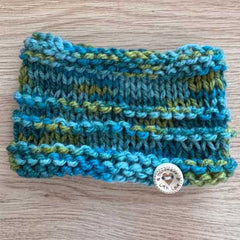 Seascapes Turquoise Green Fine Knit Hand Made Snood for Chihuahua or Small Dog Four Sizes (Copy)