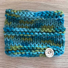 Seascapes Turquoise Green Fine Knit Hand Made Snood for Chihuahua or Small Dog Four Sizes (Copy)