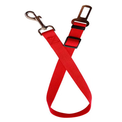Premium Dog Seat Belt With Clip Red