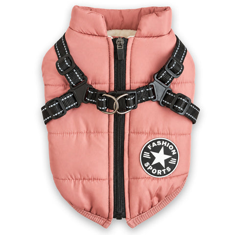 Sherpa Premium Waterproof Small Dog D Ring Coat Dusky Rose 2 Sizes