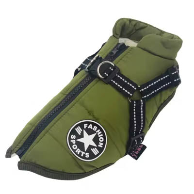 Sherpa Premium Waterproof Small Dog D Ring Coat Khaki 3 Sizes