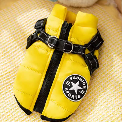 Sherpa Premium Waterproof Small Dog D Ring Coat Yellow 2 Sizes