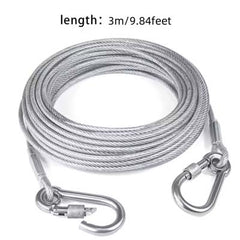 PVC Covered Steel Wire Tie Out Cable for Dogs 3 Colours