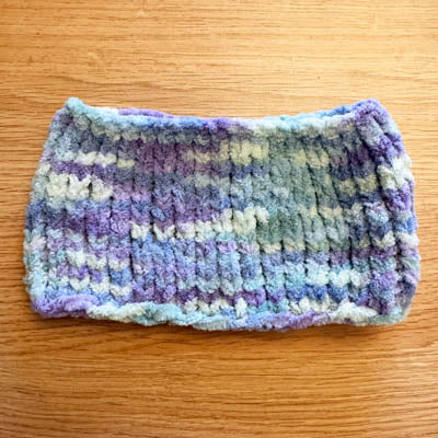 Soft Blue Lilac Chenille Knit Snood for Chihuahua or Small Dog Three Sizes