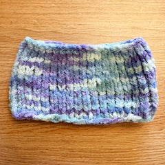 Soft Blue Lilac Chenille Knit Snood for Chihuahua or Small Dog Three Sizes