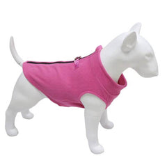 Step In Zipped Chihuahua or Small Dog Fleece Jumper with D Rings For Leash Pink