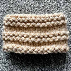 Soft Stone Chunky Hand Knit Snood for Chihuahua or Small Dog 3 Sizes large