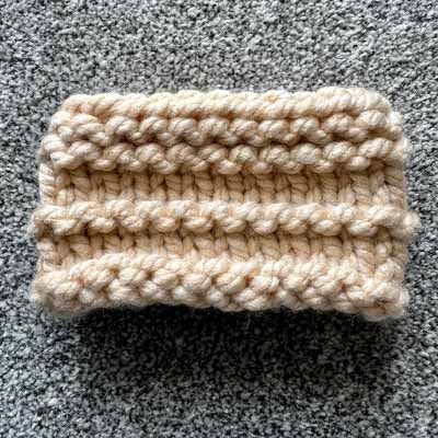 Soft Stone Chunky Hand Knit Snood for Chihuahua or Small Dog 3 Sizes medium