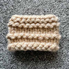 Soft Stone Chunky Hand Knit Snood for Chihuahua or Small Dog 3 Sizes small