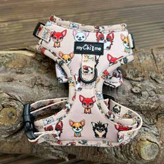 Stone Chihuahua Print Exclusive Designer Harness by My Chi and Me