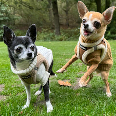 Tiny Trails Step In Soft Touch Suede Effect Faux Fur Lined Puppy and Small Dog Harness Mocha