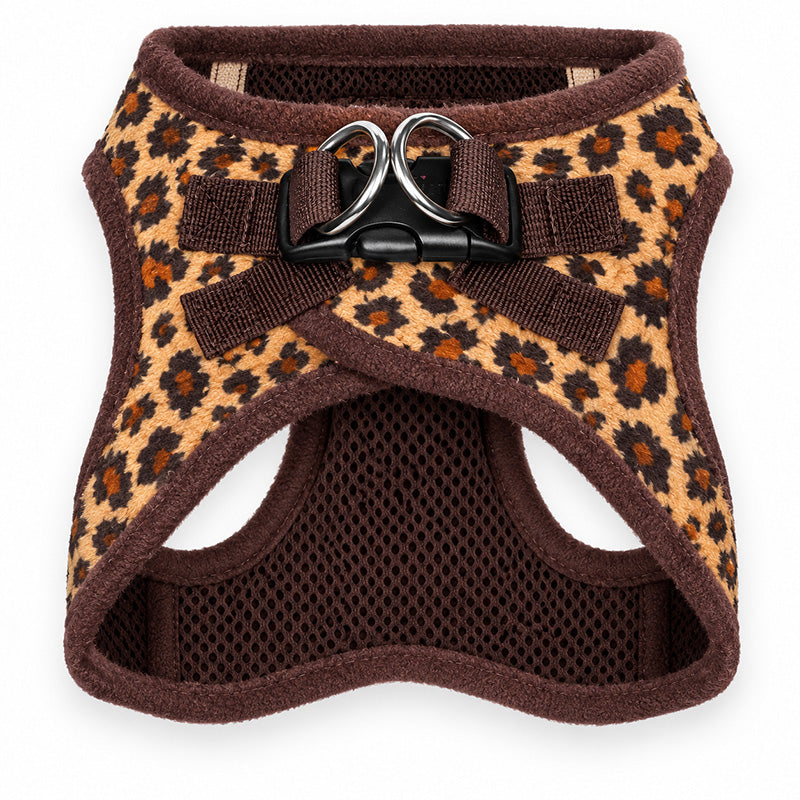 Lightweight Tiny Trails Step In  Luxury Leopard Puppy and Small Dog Harness