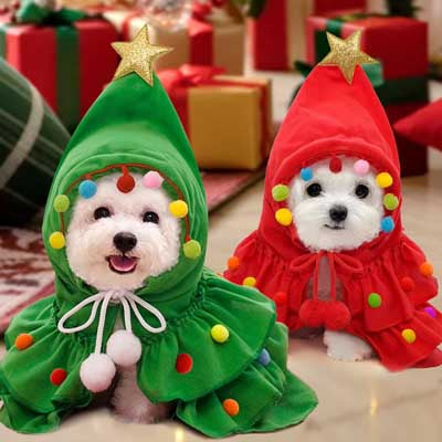 Christmas Tree Cloak for Chihuahuas and Small Dogs Green