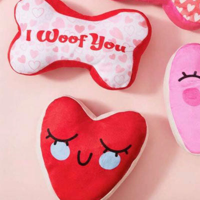 Valentines Plush Medium Sized Cuddle and Play Dog Toys