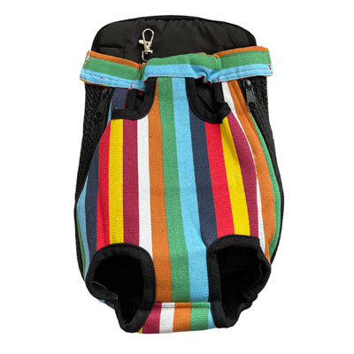 Front Facing Small Dog Puppy Carrier Legs Out Rainbow