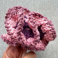 Crochet Collective Violet Pinks Handmade Scrunchie