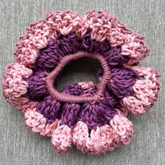 Crochet Collective Violet Pinks Handmade Scrunchie