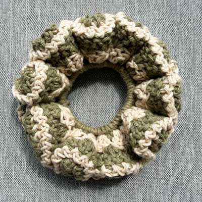 Crochet Collective Willow Wood Handmade Scrunchie