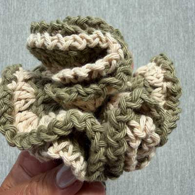Crochet Collective Willow Wood Handmade Scrunchie