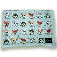 Chihuahua Print Willow Soft Cosy Fleece Blanket by My Chi and Me