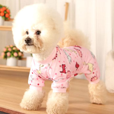 Chihuahua Puppy Fleece Onesie Style Pink Dinies Hooded Pyjamas XS