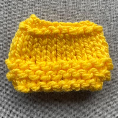 Canary Yellow Chunky Handy Knit Snood for Chihuahua or Small Dog