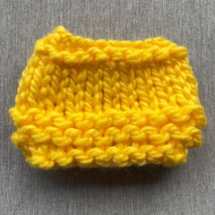 Canary Yellow Chunky Handy Knit Snood for Chihuahua or Small Dog