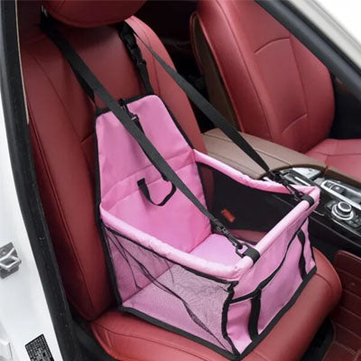 Premium Portable Folding Travel Car Seat Pink Mesh Sides