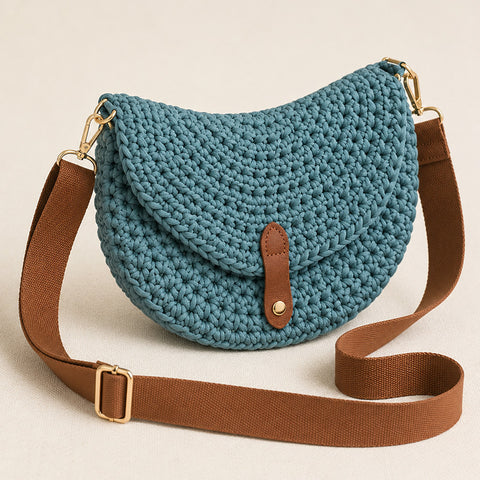 Sea Mist Handmade Crochet Dog Walking Bag by Crochet Collective