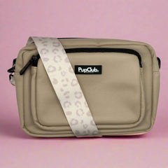 Crossbody Dog Walking Bag - Vegan Leather Tan