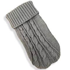Small Dog Soft Cable Jumper Grey 6 Sizes