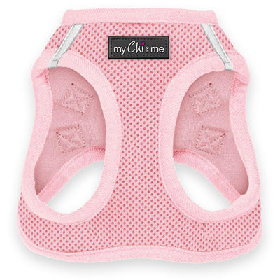 My Chi and Me Tiny Trails Step-In Air Mesh Harness and Lead Bundle – Pink