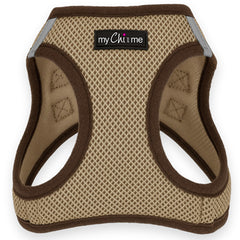 Tiny Trails Step In Air Mesh Puppy and Small Dog Harness Chocolate Caramel