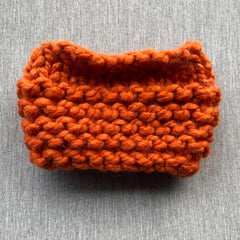 Burnt Orange Chunky Handy Knit Snood for Chihuahua or Small Dog