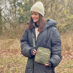 Mini Dog Walking Bag - Khaki Green