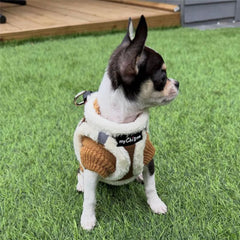 Tiny Trails Step In Soft Touch Suede Effect Faux Fur Lined Puppy and Small Dog Harness Mocha