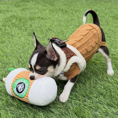 Tiny Trails Step In Soft Touch Suede Effect Faux Fur Lined Puppy and Small Dog Harness Mocha